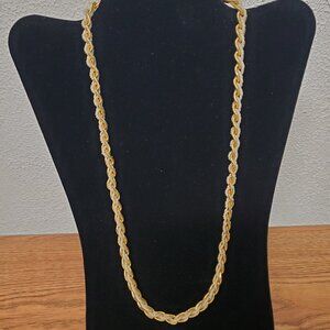 Womens Jewelry Gold Colored Rope Chain 24" Necklace